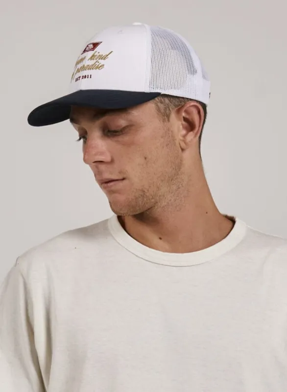 Superior Trucker Cap - White - Navy sold by Thrills