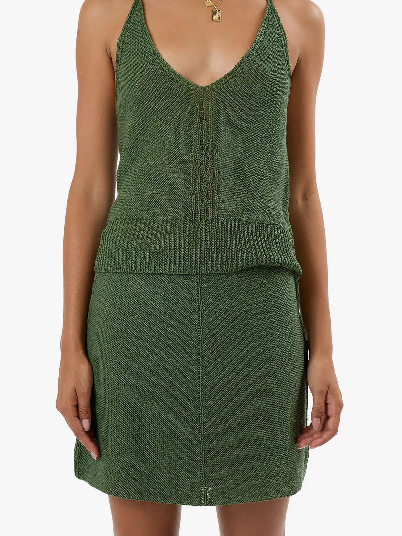 Jagger Knit Skirt - Elm Green sold by Thrills product image thumbnail 3