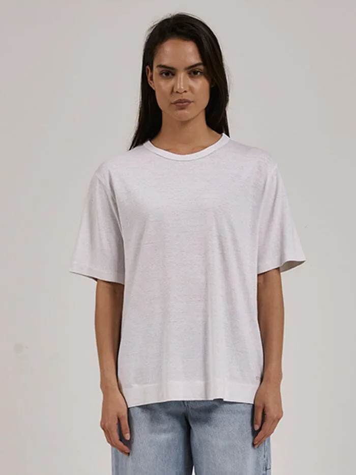 Hemp Lightweight Box Fit Tee - White sold by Thrills