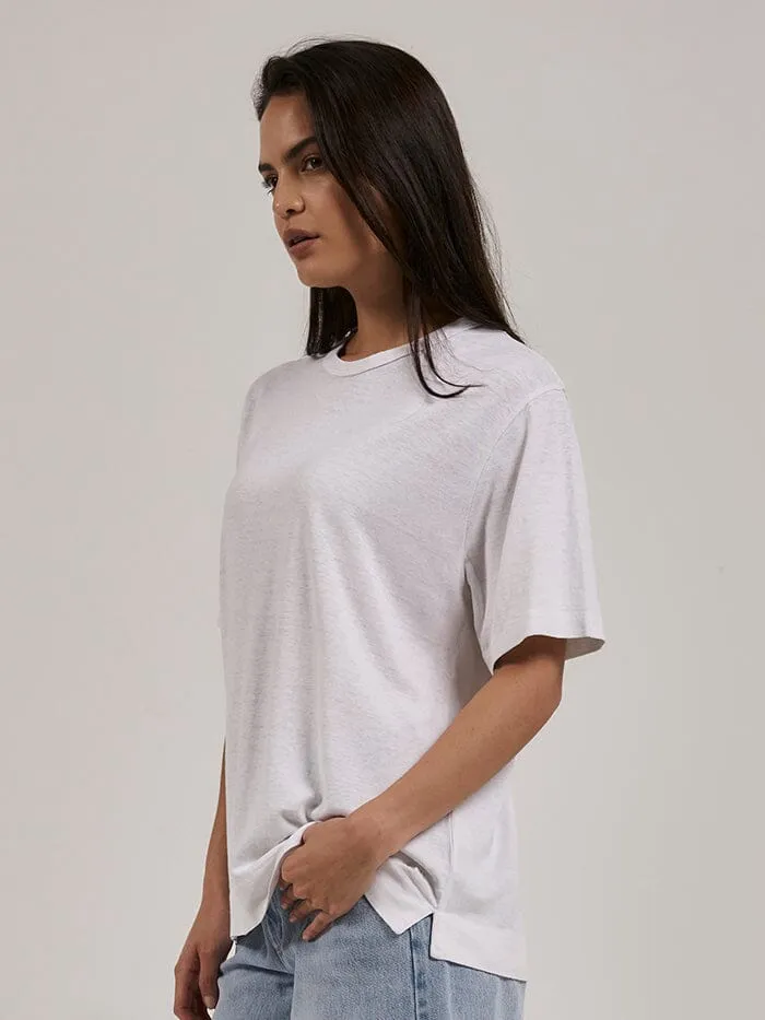 Hemp Lightweight Box Fit Tee - White sold by Thrills product image thumbnail 3
