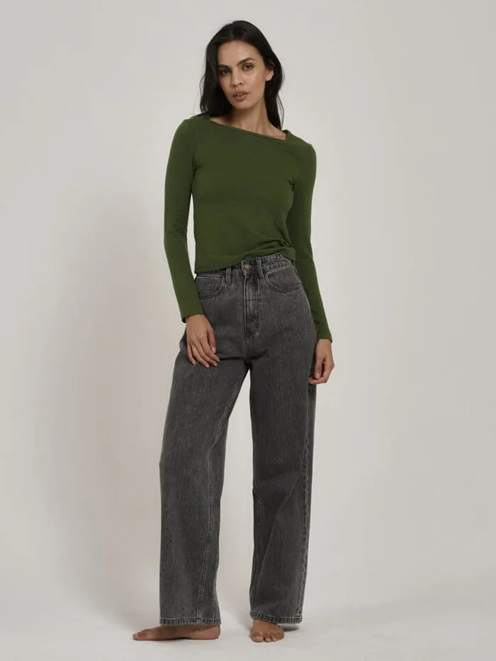 Hemp Rib LS Tee - Kiwi Green sold by Thrills product image thumbnail 4