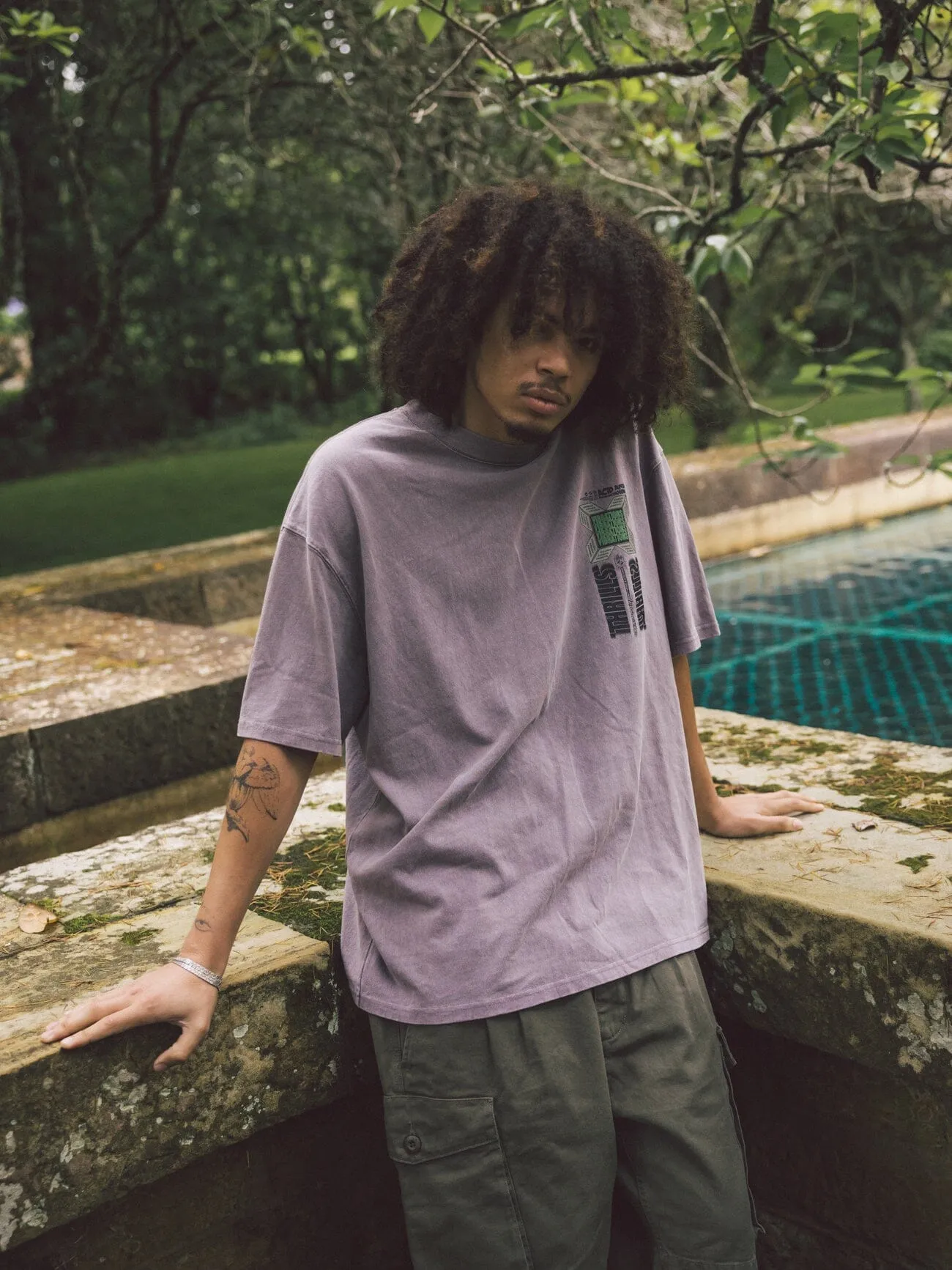 Vibrations Box Fit Oversize Tee - Mineral Gray sold by Thrills