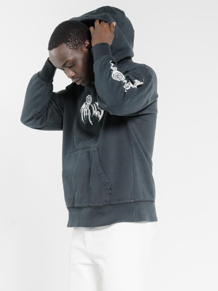 Hard Fast Loud Slouch Pull On Hood - Washed Black sold by Thrills product image thumbnail 3