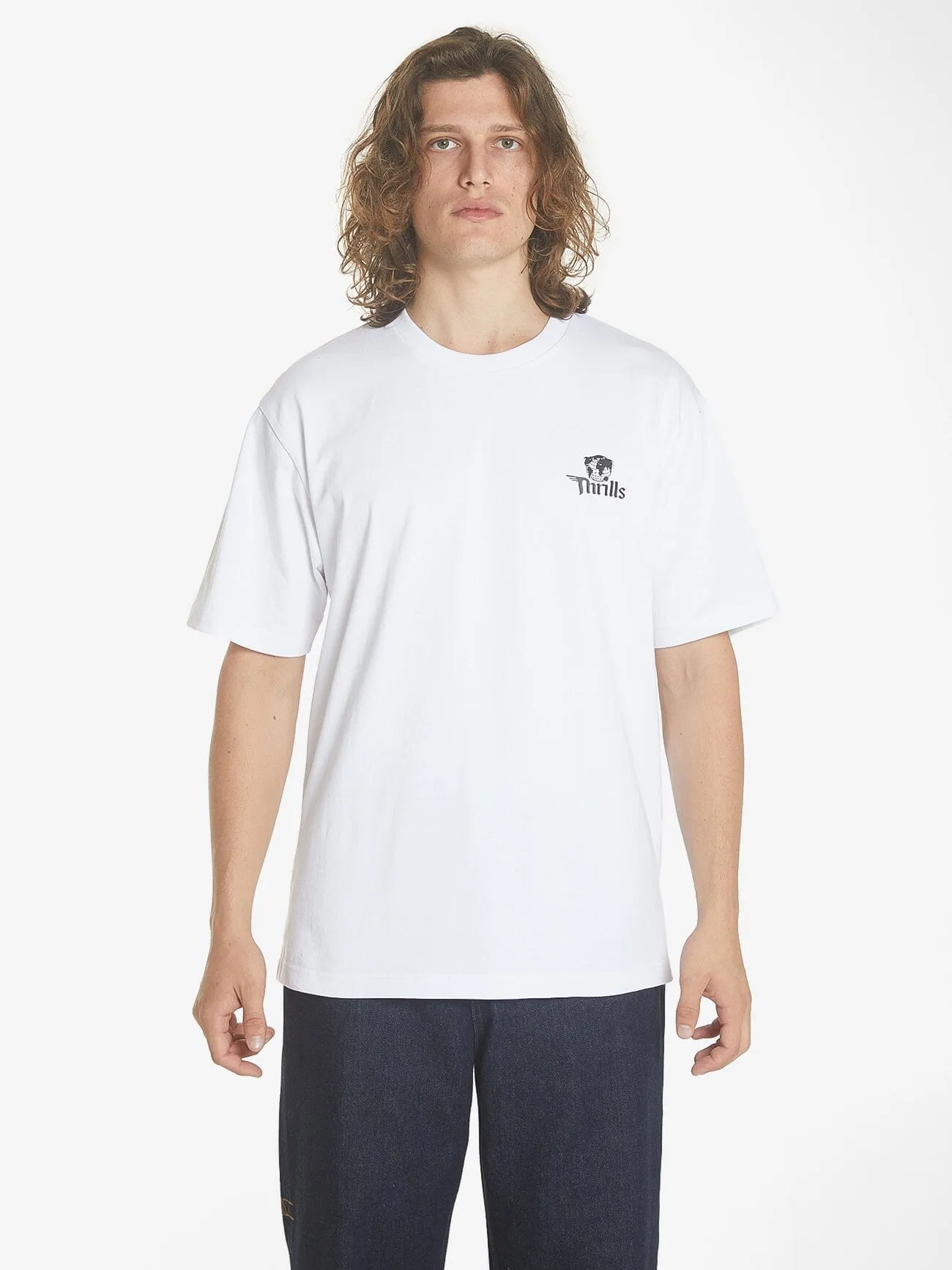 Underground Oversize Fit Tee - White sold by Thrills