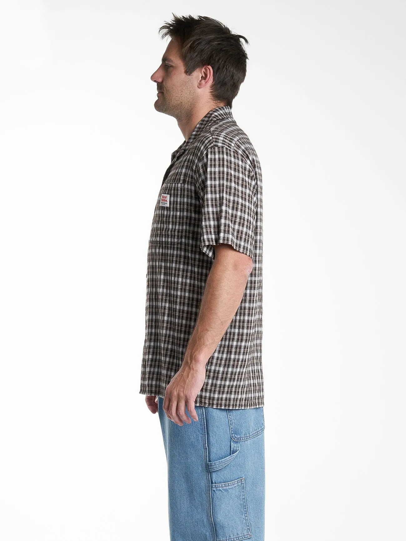 Hard Yakka X Thrills Short Sleeve Check Shirt - Postal Brown sold by Thrills product image thumbnail 5
