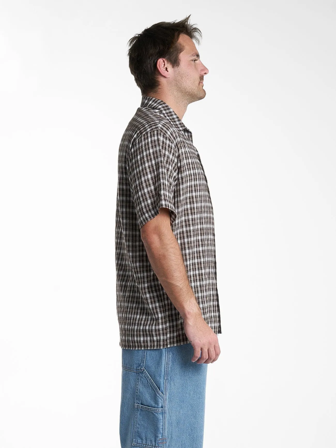 Hard Yakka X Thrills Short Sleeve Check Shirt - Postal Brown sold by Thrills product image thumbnail 4