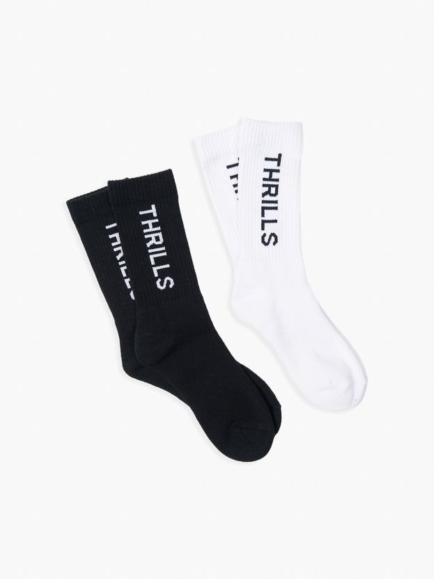 From The Beginning 2 Pack Sock - Dark Navy/White sold by Thrills