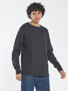 Hemp Thrills Embro Merch Fit Long Sleeve Tee - Black sold by Thrills