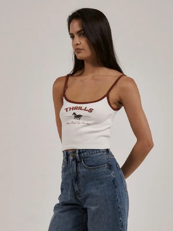 Riding In Paradise Bound Tank - Dirty White made by Thrills