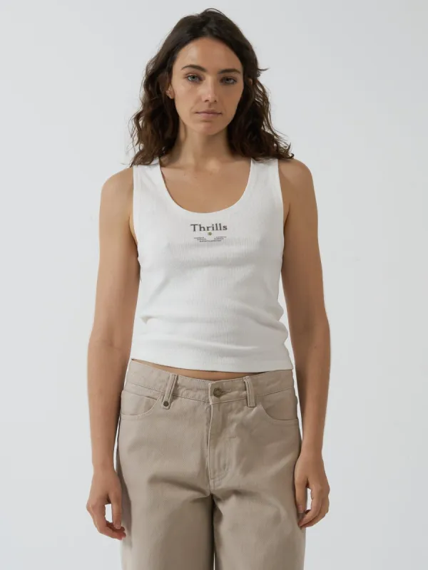 Existencial Country Club Rib Singlet - Dirty White sold by Thrills