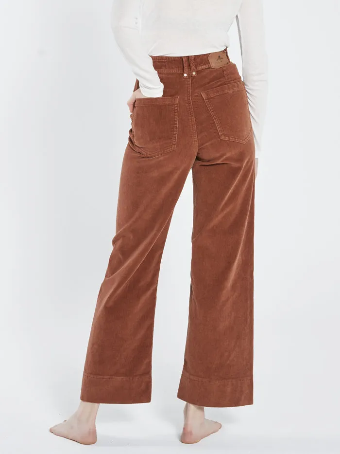 Belle Cord Full Length Pant - Coffee sold by Thrills product image thumbnail 2