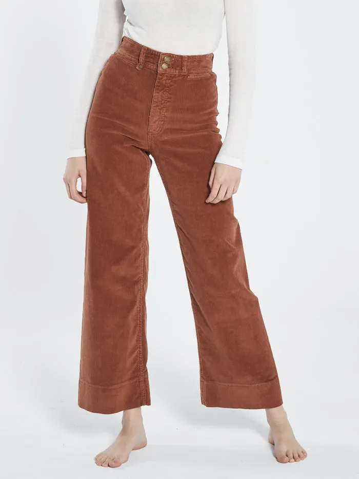 Belle Cord Full Length Pant - Coffee sold by Thrills product image thumbnail 5