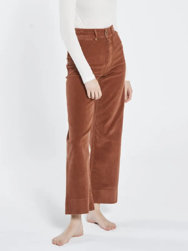 Belle Cord Full Length Pant - Coffee sold by Thrills