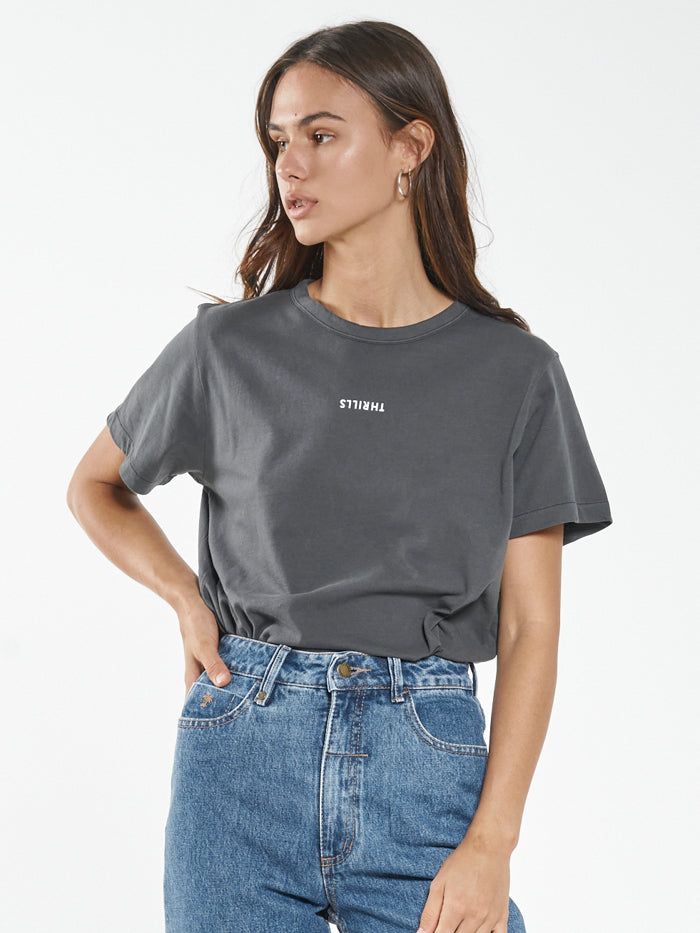 Minimal Thrills Relaxed Tee - Merch Black sold by Thrills