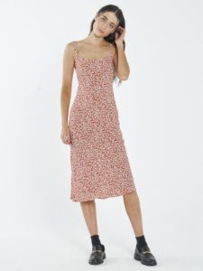 Mallory Midi Bias Dress - Red sold by Thrills