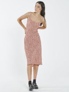 Mallory Midi Bias Dress - Red sold by Thrills