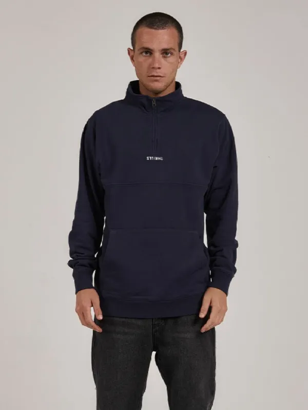 Minimal Thrills Quarter Zip Fleece - Station Navy sold by Thrills