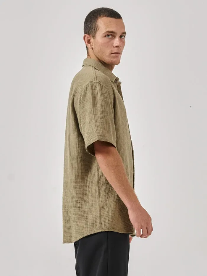Minimal Thrills Seersucker Short Sleeve Shirt - Aloe sold by Thrills product image thumbnail 4
