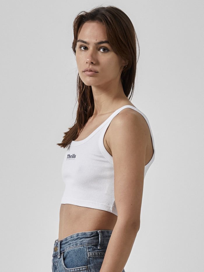 Paradox of Paradise Retro Crop Tank - White sold by Thrills product image thumbnail 4