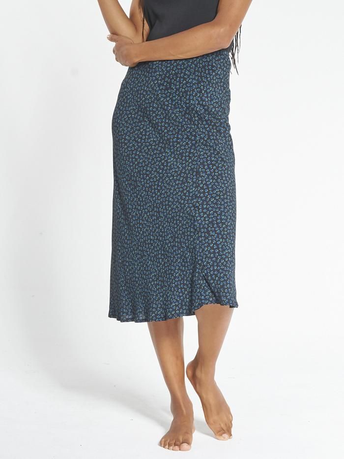 Royal Bloom Bias Skirt - Royal Blue sold by Thrills product image thumbnail 4