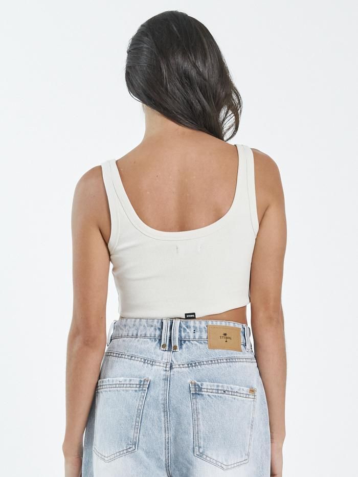 Thrills Unlimited Retro Crop Tank - Heritage White sold by Thrills product image thumbnail 2