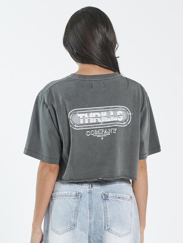 Gold Wing Merch Super Crop Tee - Merch Black sold by Thrills product image thumbnail 2