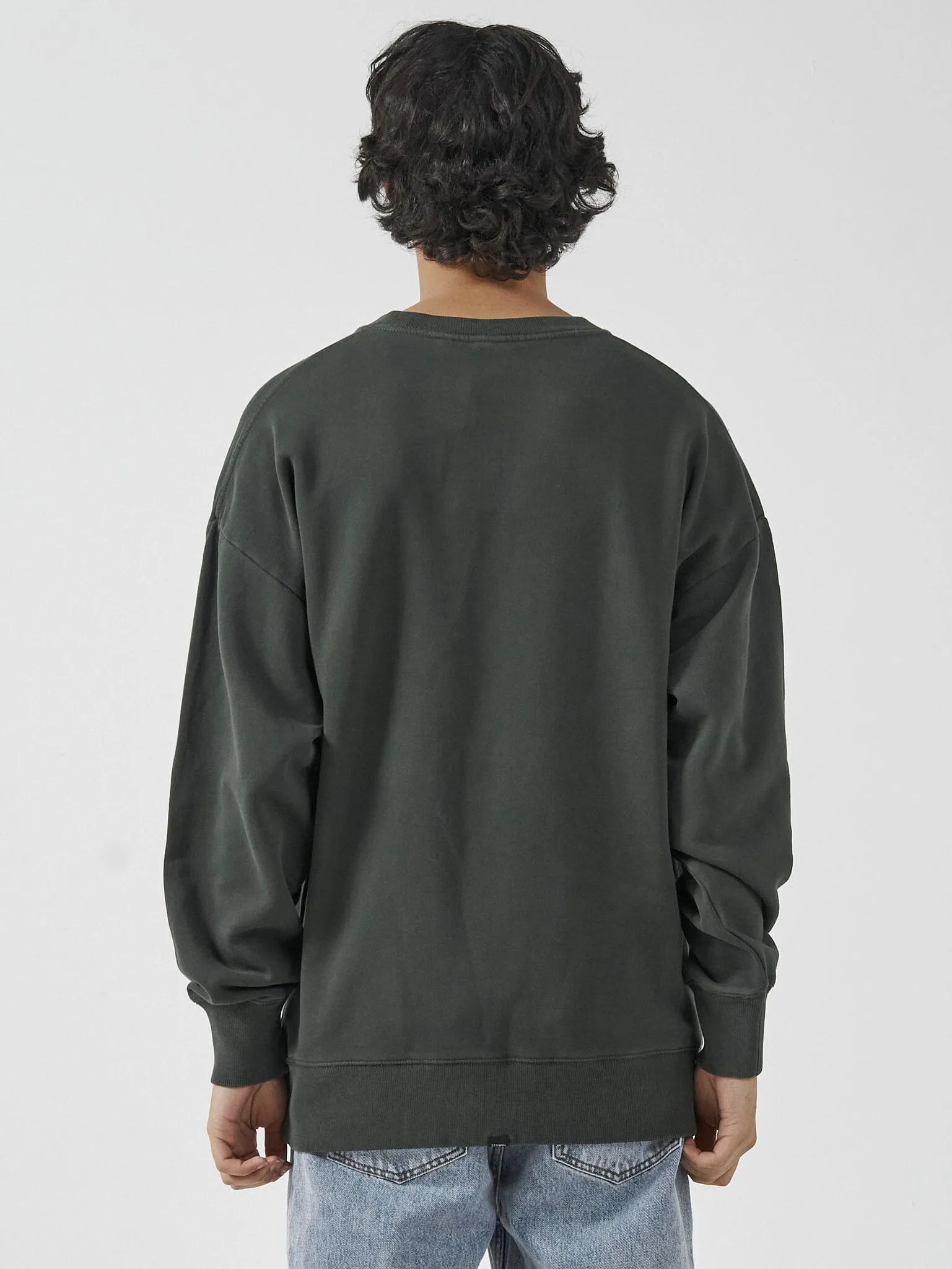 Engineered For Speed Slouch Crew Neck Fleece - Oil Green sold by Thrills product image thumbnail 2