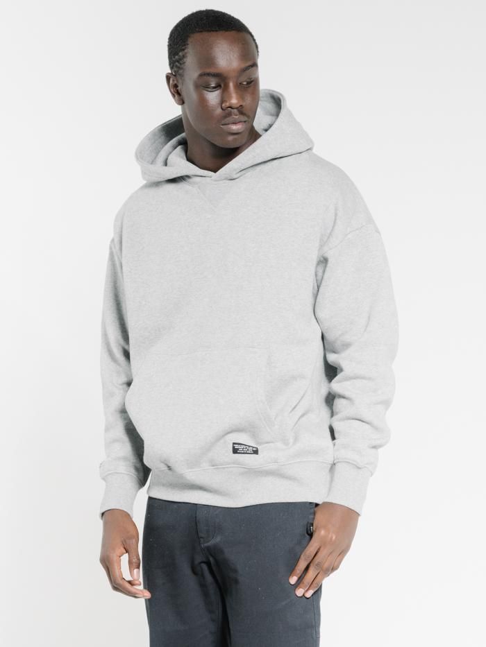 Thrills Stencil Slouch Pull On Hood - Grey Marle sold by Thrills