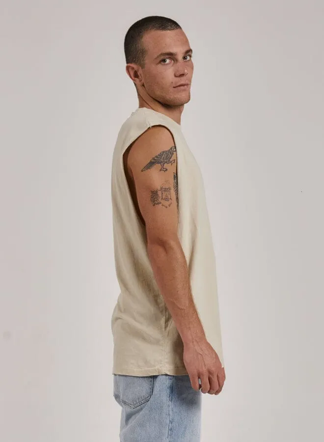 Minimal Thrills Merch Fit Muscle Tee - Oatmeal sold by Thrills product image thumbnail 4