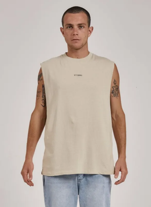 Minimal Thrills Merch Fit Muscle Tee - Oatmeal sold by Thrills