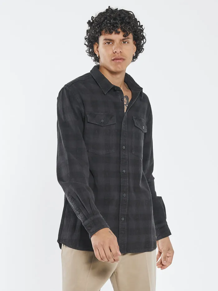 Liste Long Sleeve Flannel - Black sold by Thrills product image thumbnail 3