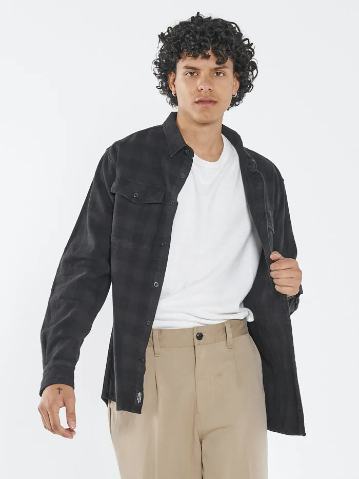 Liste Long Sleeve Flannel - Black sold by Thrills product image thumbnail 4