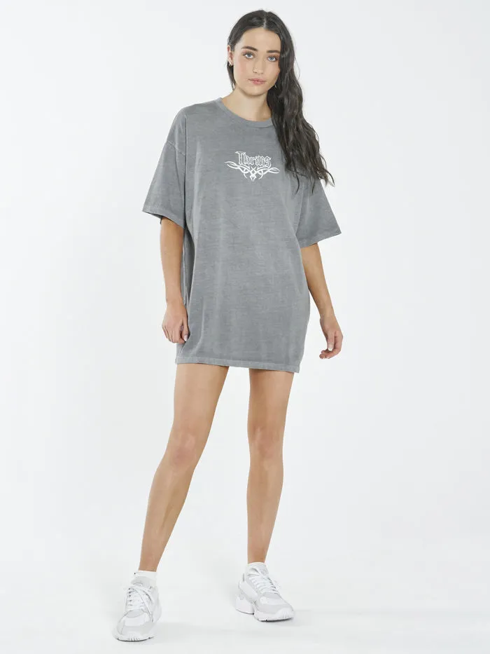 Lords Box Fit Tee Dress - Washed Grey sold by Thrills product image thumbnail 4