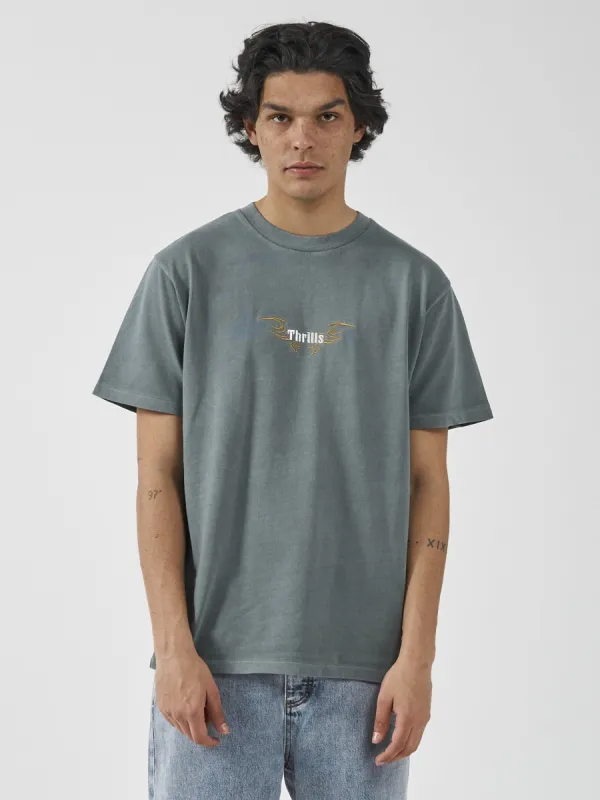 Thrills Golden Wings Merch Fit Tee - Scrubs Green sold by Thrills