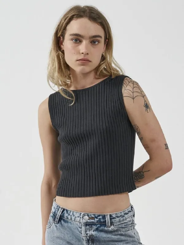 Maya Knit Tank - Black sold by Thrills