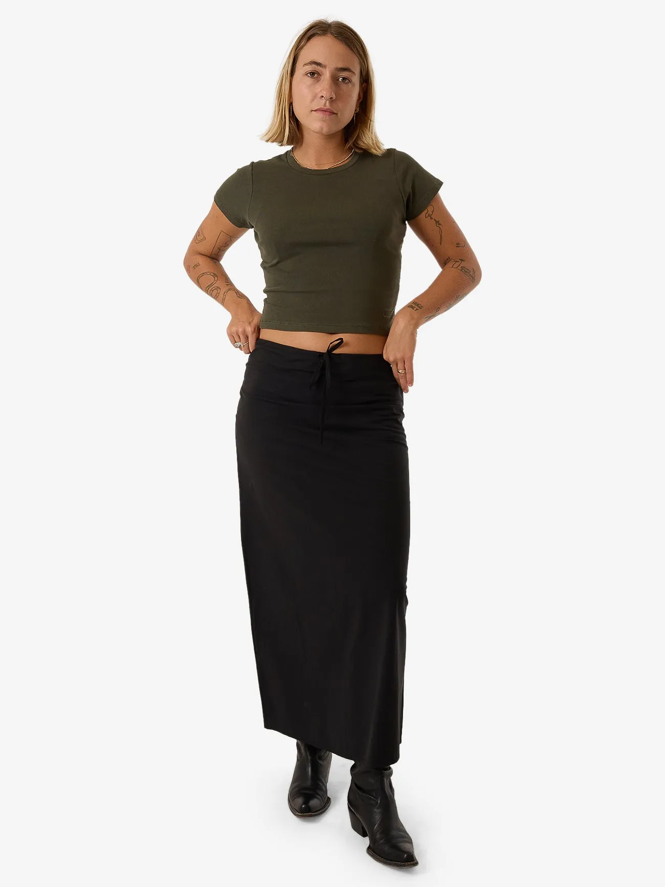 Quinn Bias Skirt - Black sold by Thrills product image thumbnail 5
