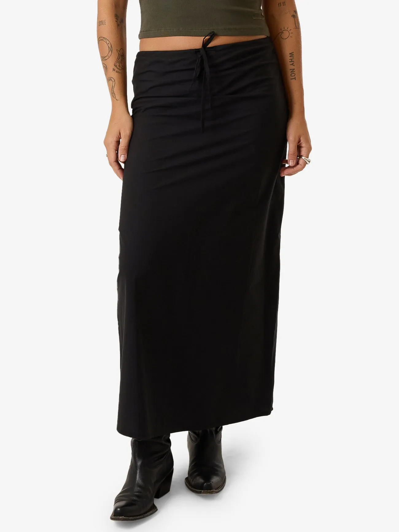 Quinn Bias Skirt - Black sold by Thrills