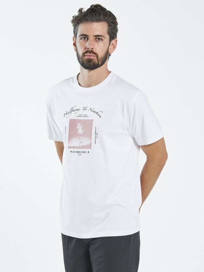 Halfway To Nowhere Merch Fit Tee - White sold by Thrills product image thumbnail 4