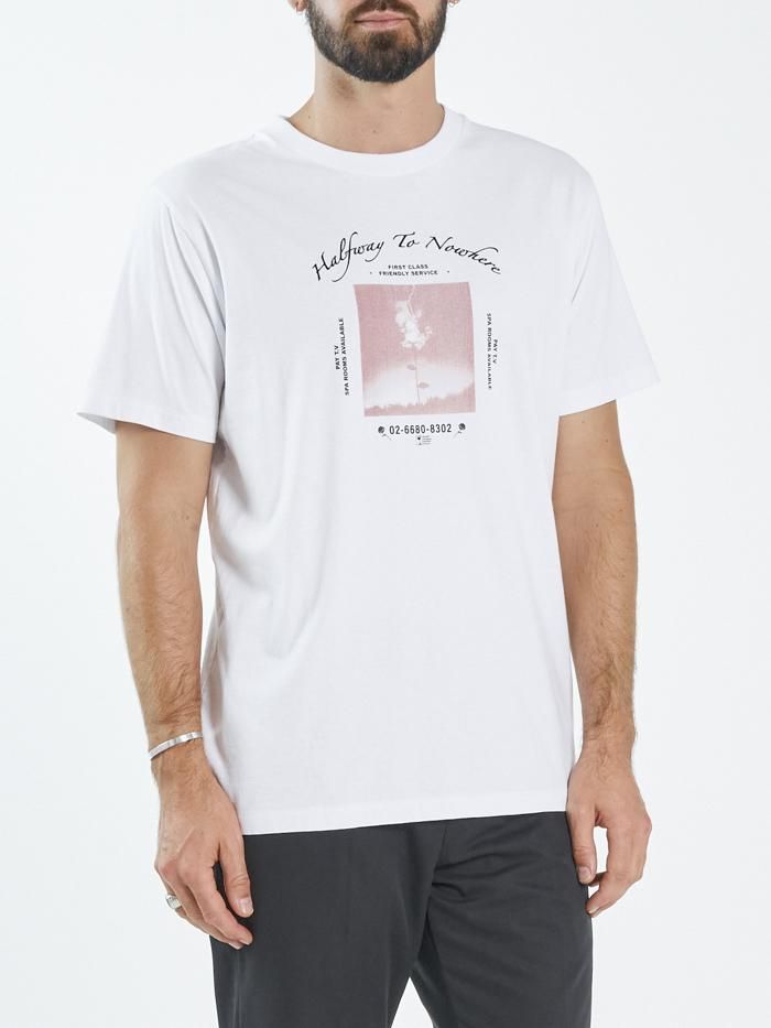 Halfway To Nowhere Merch Fit Tee - White sold by Thrills