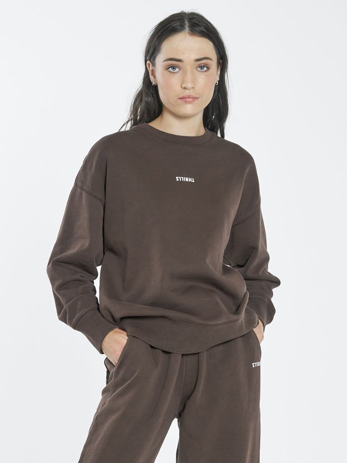 Minimal Thrills Crew - Postal Brown sold by Thrills