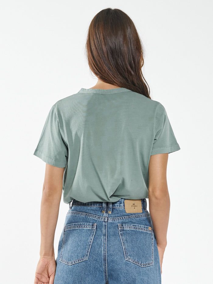 Thrills Stack Relax Fit Tee - Comfrey sold by Thrills product image thumbnail 2