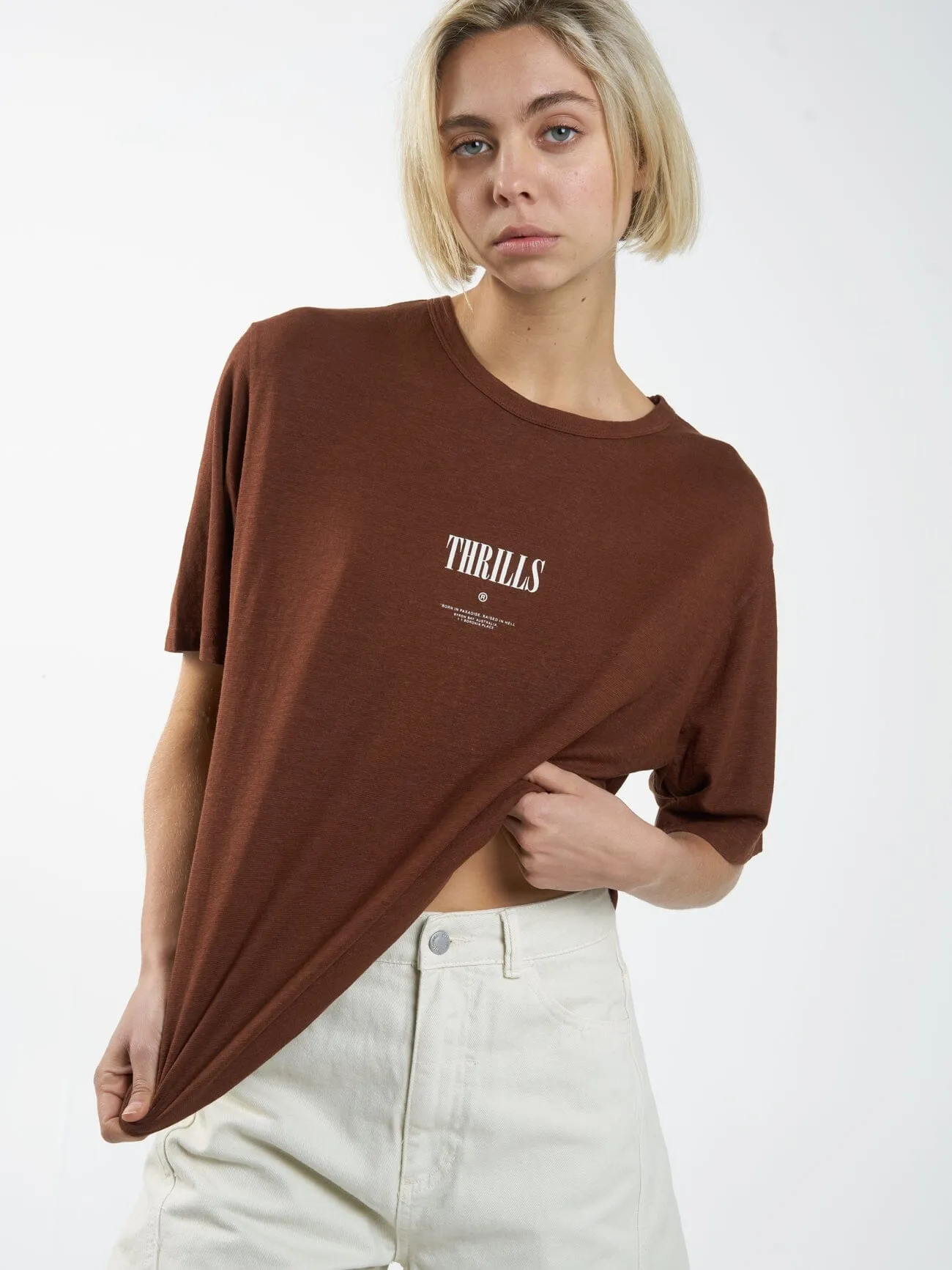 As You Are Hemp Box Tee - Chestnut sold by Thrills product image thumbnail 5