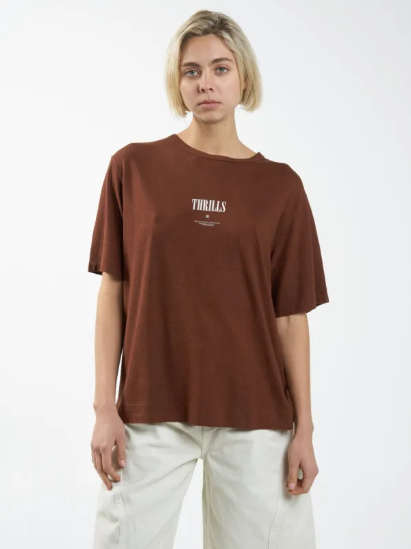 As You Are Hemp Box Tee - Chestnut sold by Thrills