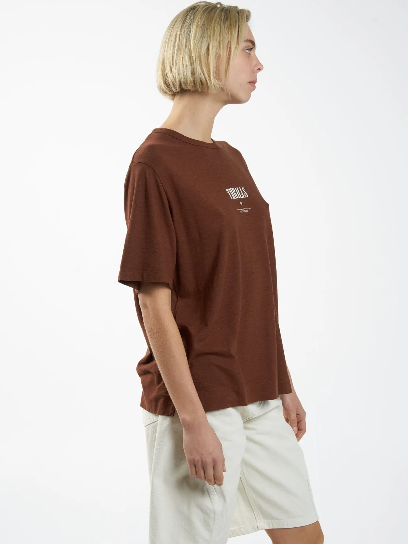 As You Are Hemp Box Tee - Chestnut sold by Thrills product image thumbnail 4