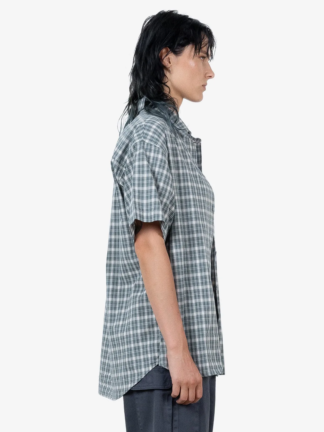 HYC Short Sleeve Check Shirt - Scrubs Green sold by Thrills product image thumbnail 4