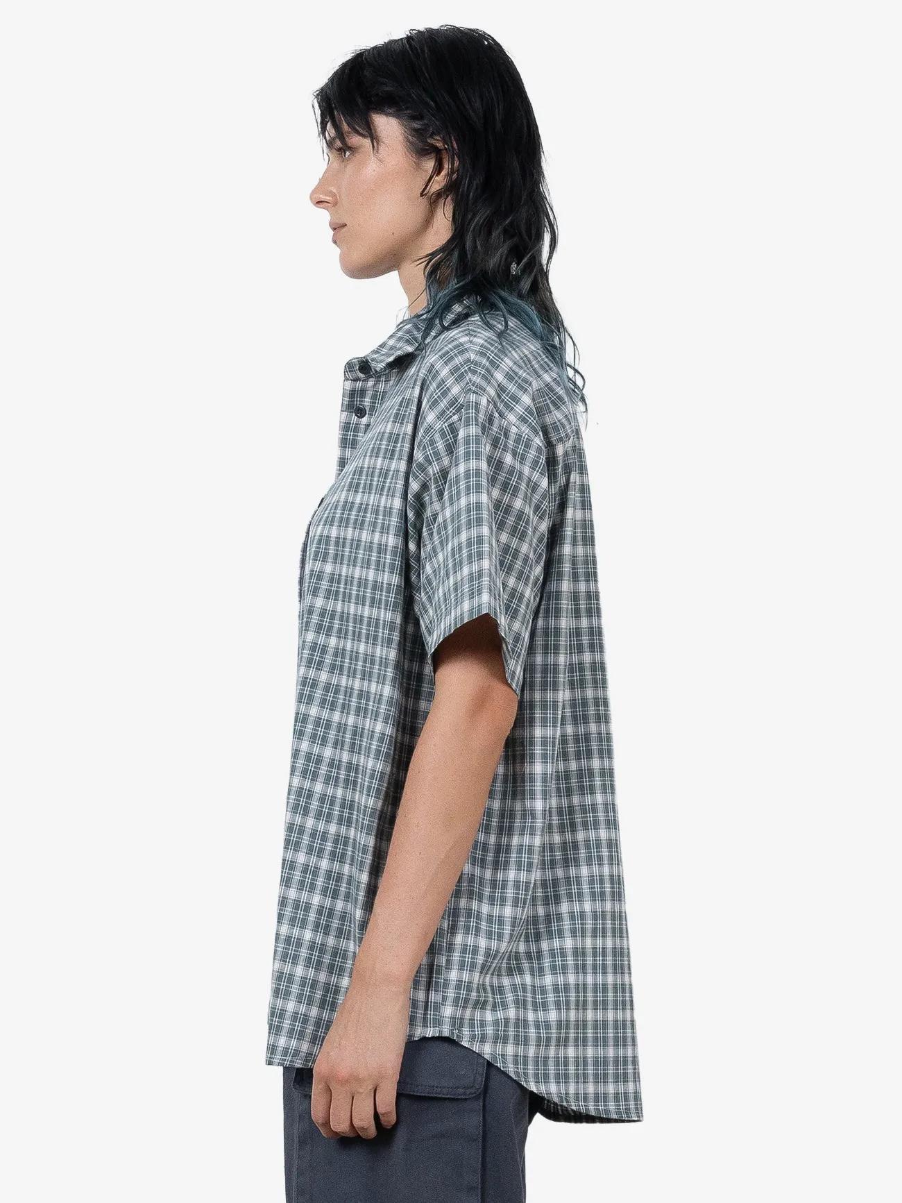 HYC Short Sleeve Check Shirt - Scrubs Green sold by Thrills product image thumbnail 3