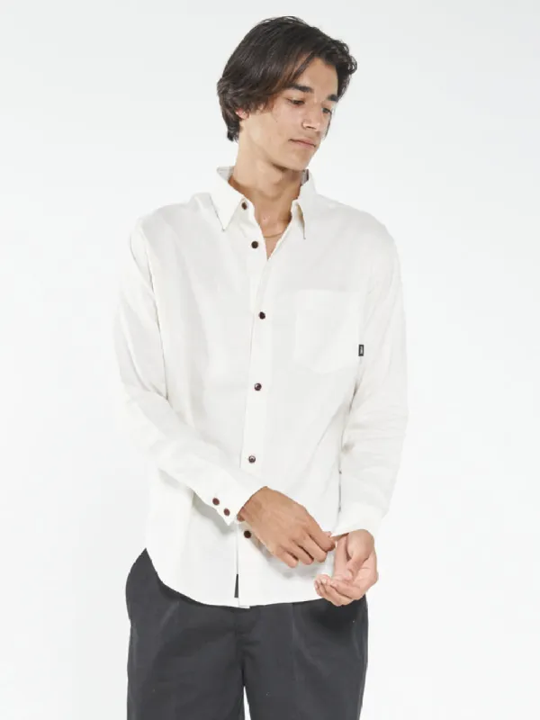 Hemp Minimal Thrills Oversize Long Sleeve Shirt - Unbleached sold by Thrills