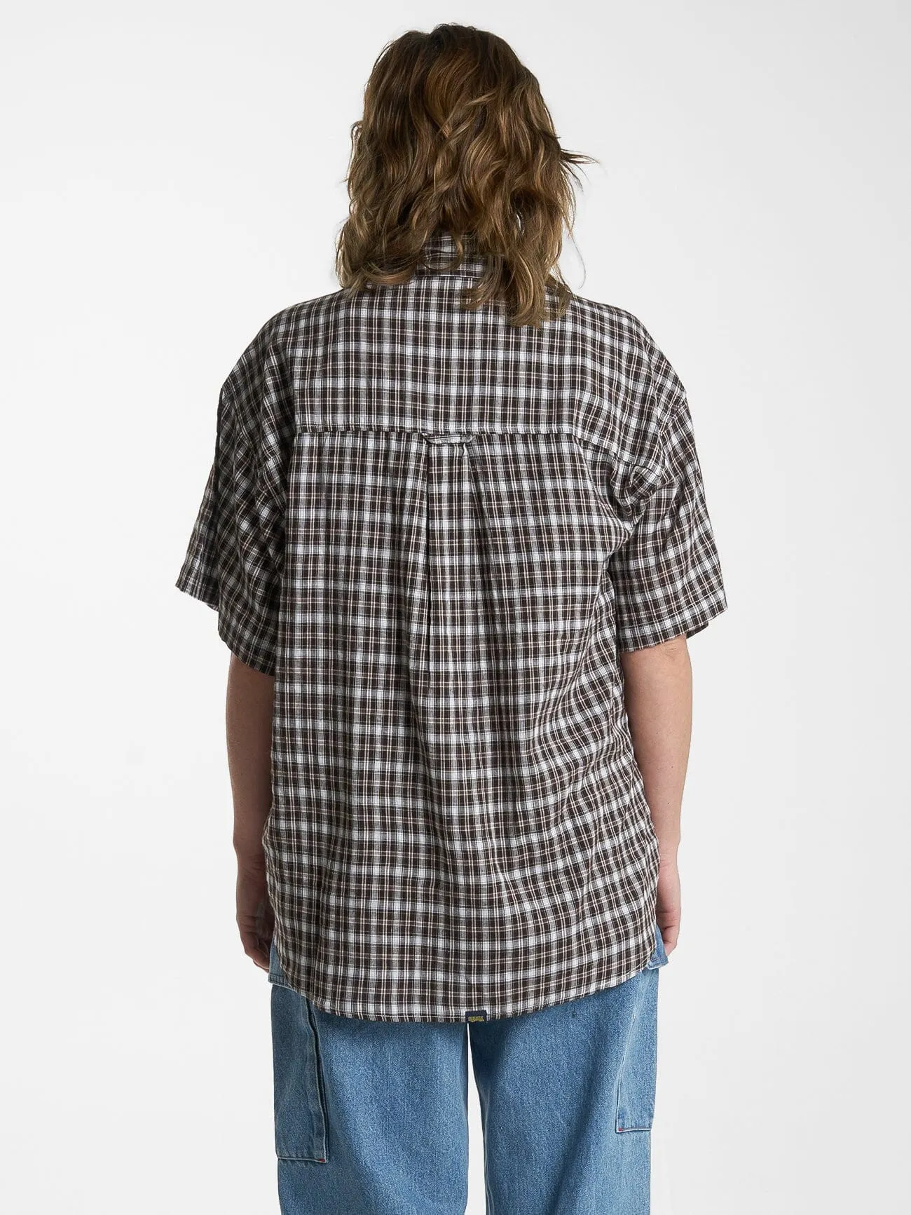 Womens Hard Yakka X Thrills Short Sleeve Check Shirt - Postal Brown sold by Thrills product image thumbnail 3