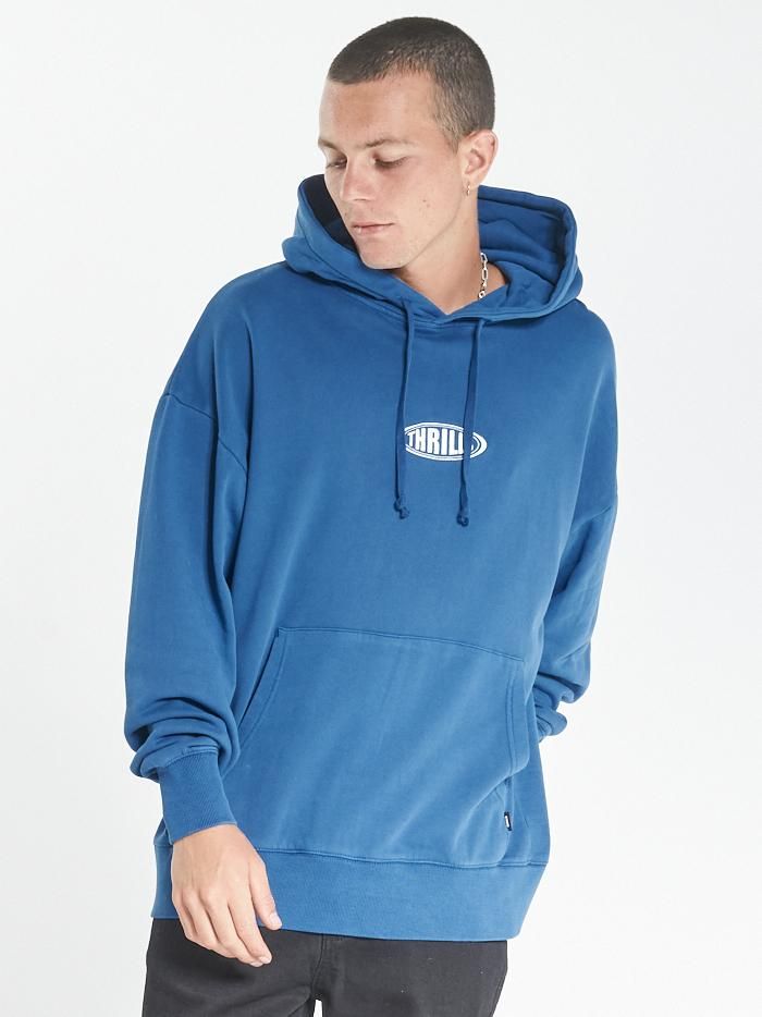 Warped Slouch Pull On Hood - Royal Blue sold by Thrills