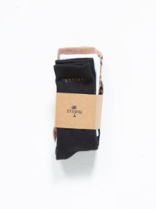 Minimal Thrills 3 Pack Sock - Cork/Merch Black/White sold by Thrills